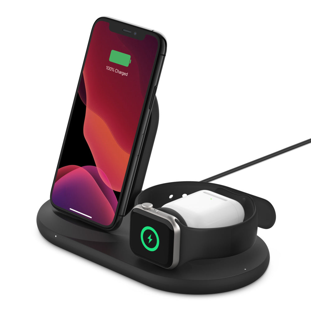 BELKIN Carregador Sem Fios Boost Charge 3 em 1 - Preto
