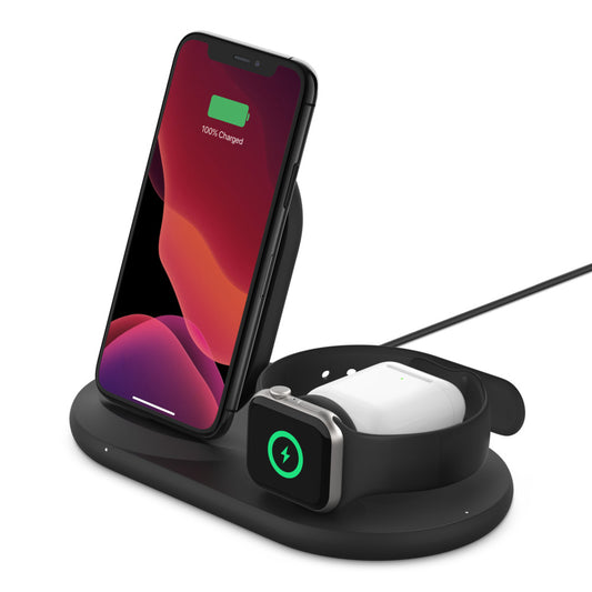 BELKIN Carregador Sem Fios Boost Charge 3 em 1 - Preto