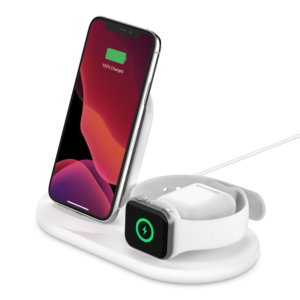 BELKIN Carregador Sem Fios Boost Charge 3 em 1 - Branco