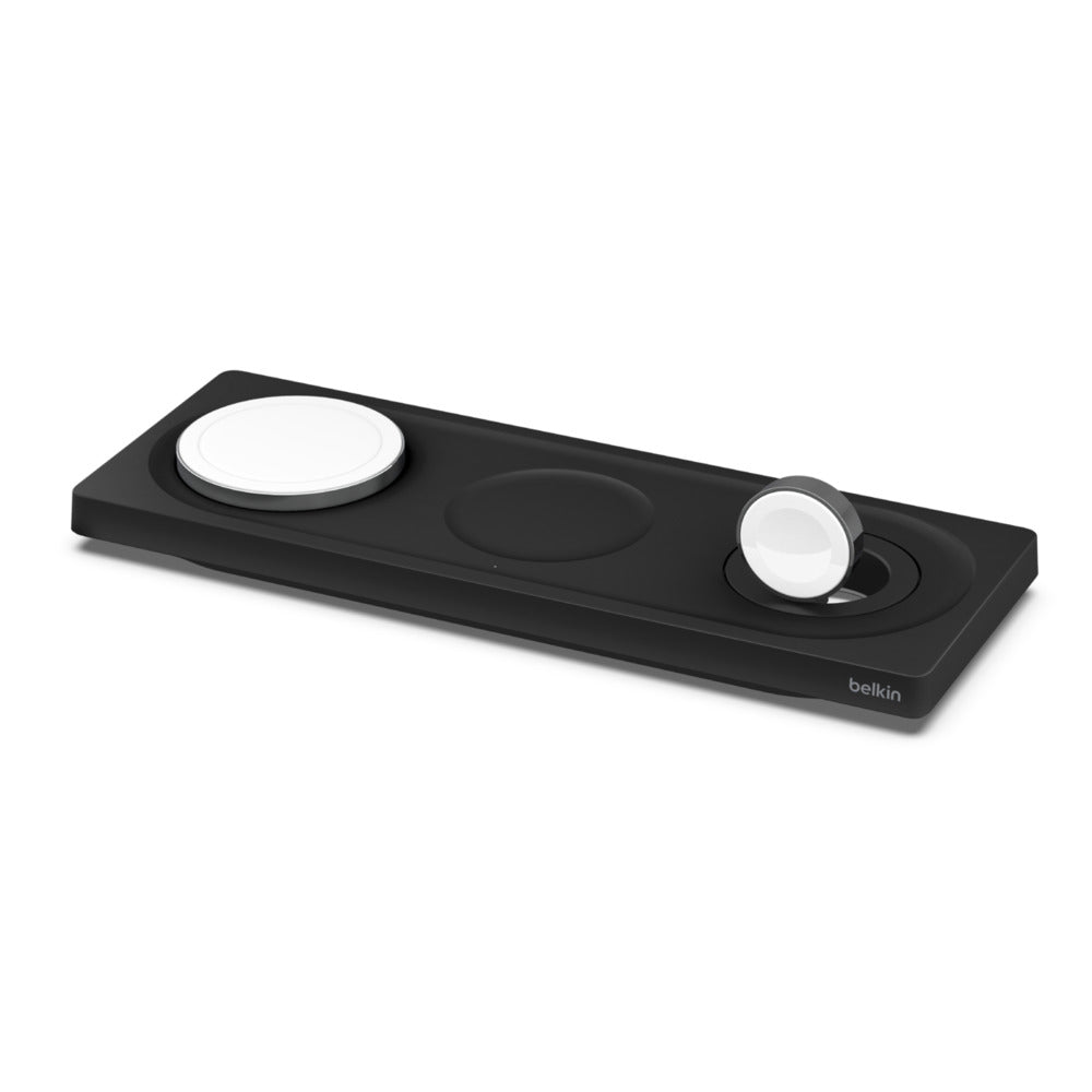 Base de carregamento Belkin BoostCharge Pro Wireless Charging Pad MagSafe 3 em 1 - Preto