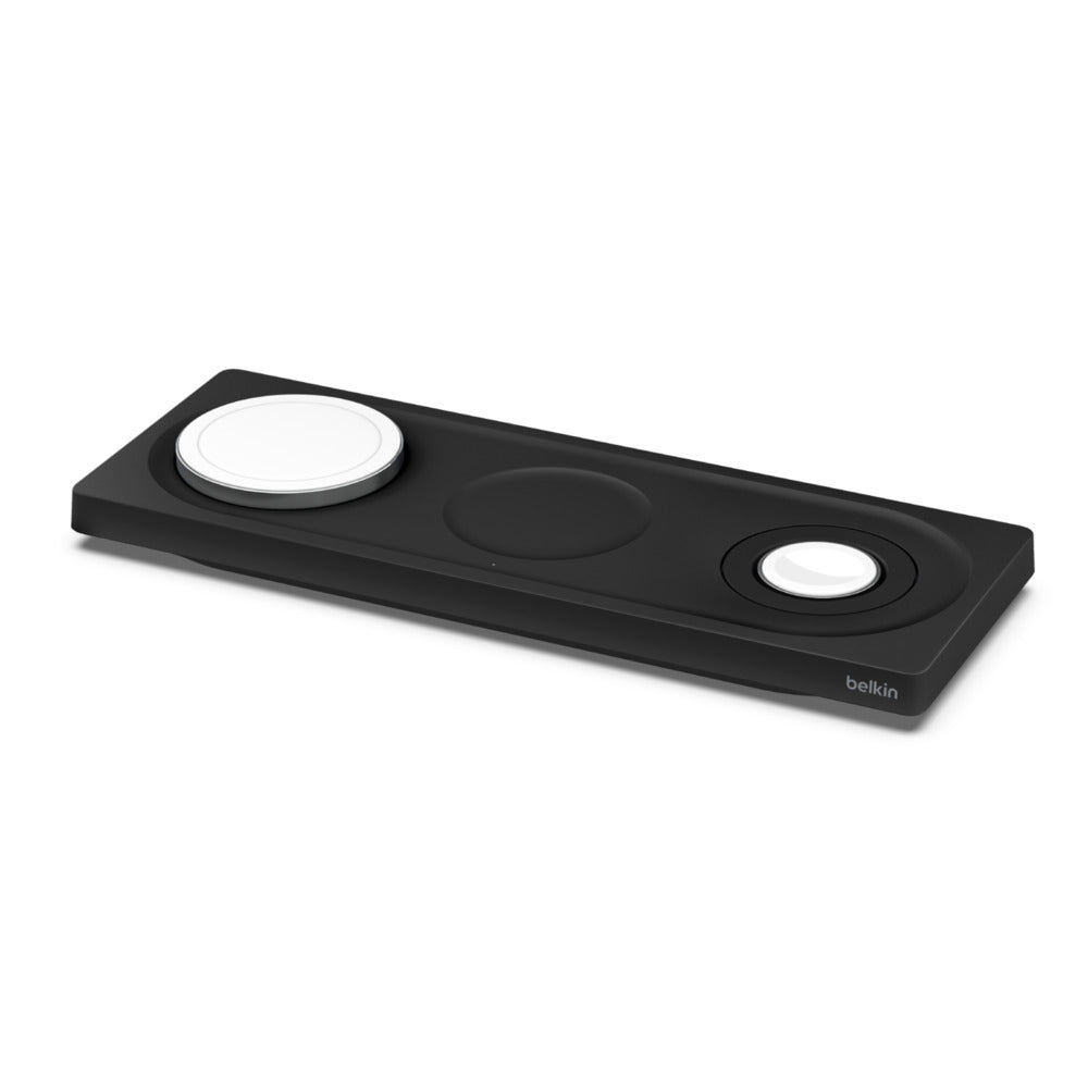Base de carregamento Belkin BoostCharge Pro Wireless Charging Pad MagSafe 3 em 1 - Preto