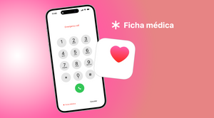 Configurar ficha médica e contacto de emergência