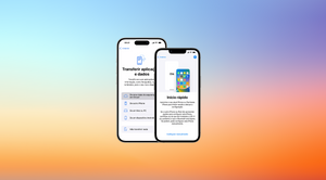 Migra os dados do teu iPhone antigo para um iPhone novo.