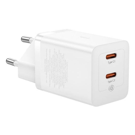 Carregador Baseus GAN5 Pro Fast Charger Dual USB-C 40W Branco