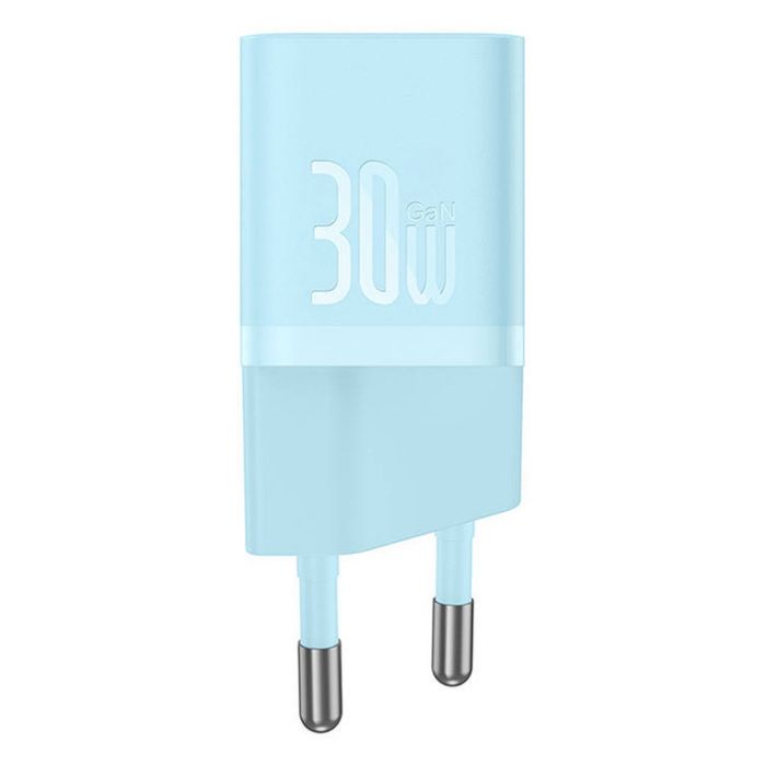 Carregador de Tomada Baseus Type-C GaN5 1C Fast Charge (Mini) 30W Azul