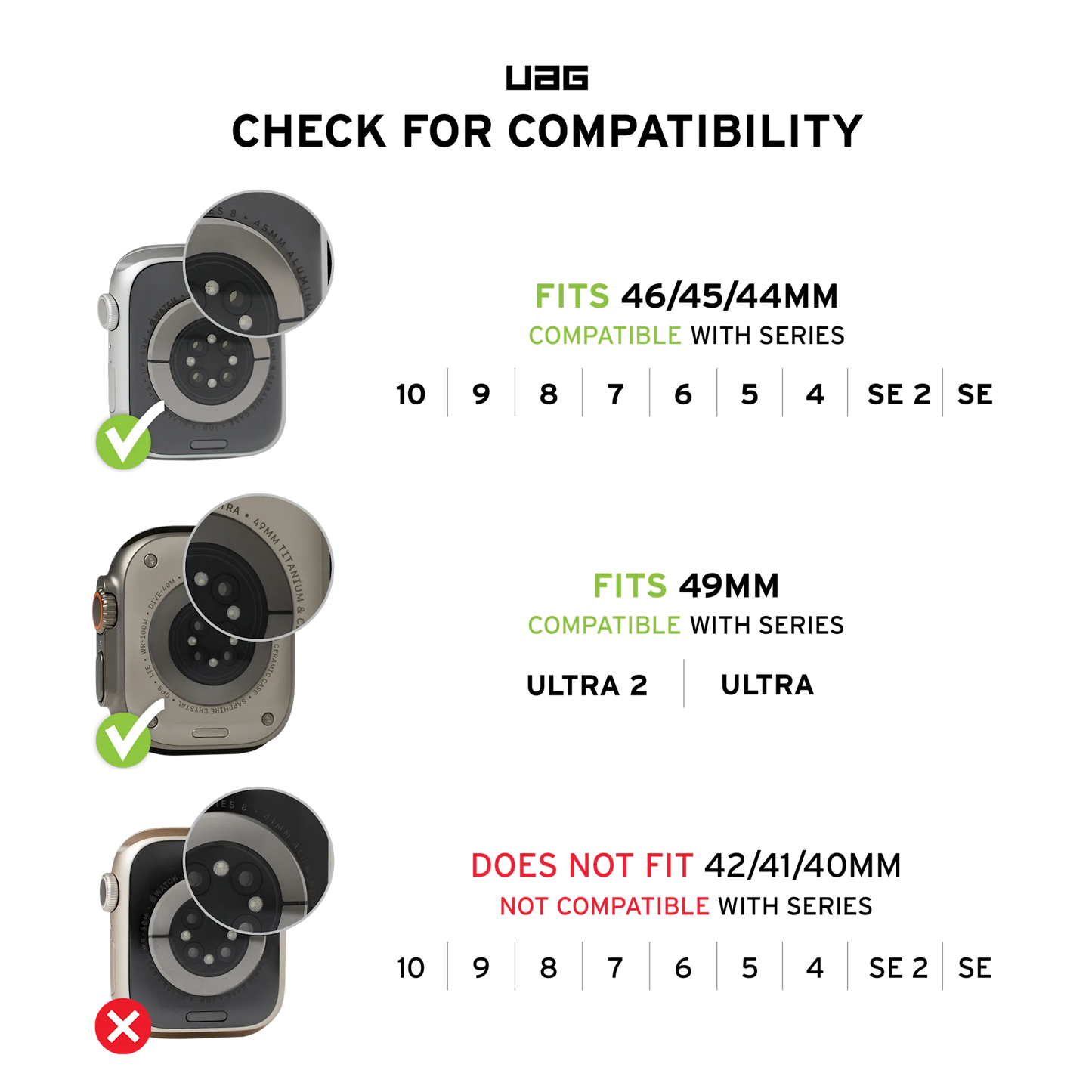 UAG Watch 49/45/44/42 Pathfinder Black/Titanium