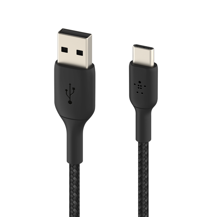 Braided Usb-C to Usb-A Cable 1m Preto