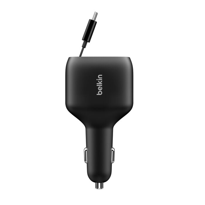 Carregador de isqueiro Belkin 75W Car Charger c/ Cabo USB-c Retratil