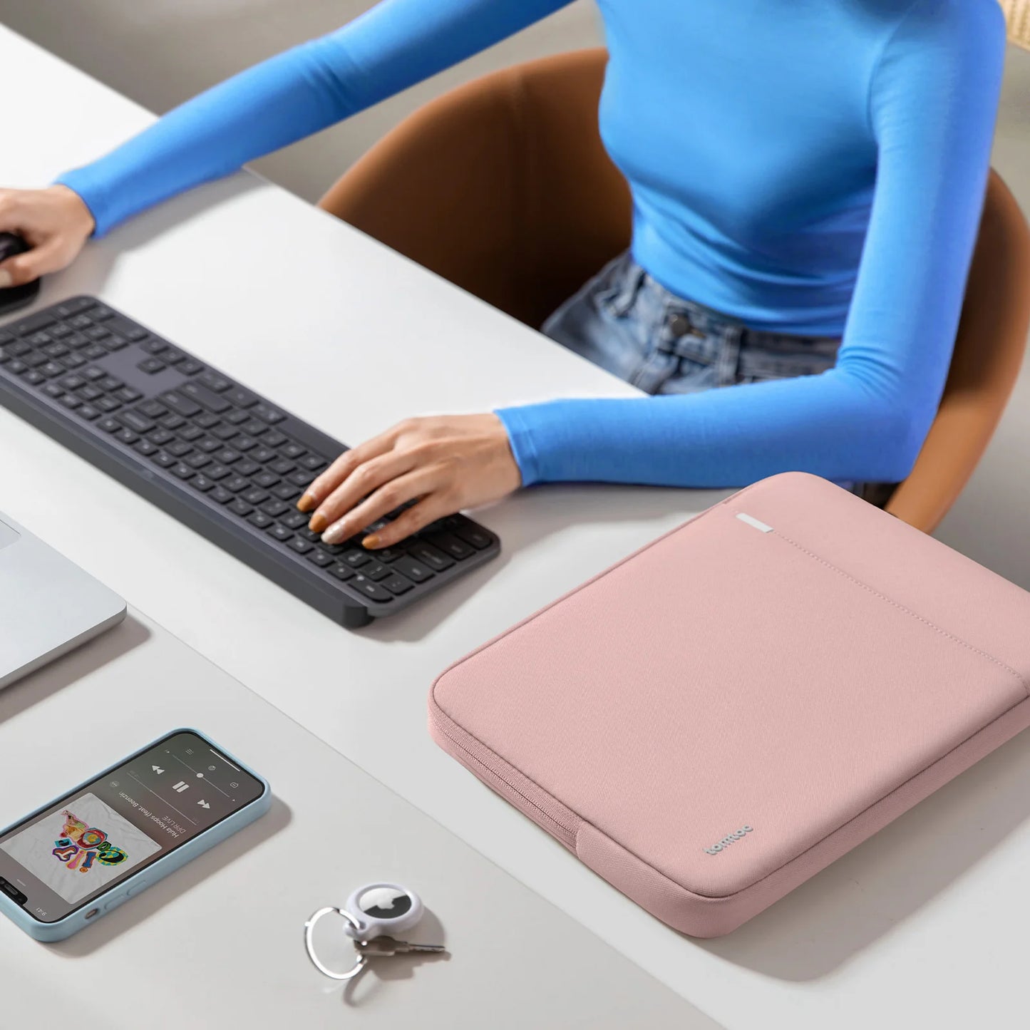 Sleeve Tomtoc Defender-A13 for 13 Inch MacBook Pink