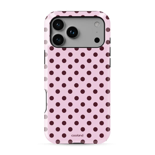 Capa Cooland iPhone 18 Pro Burgundy Polka