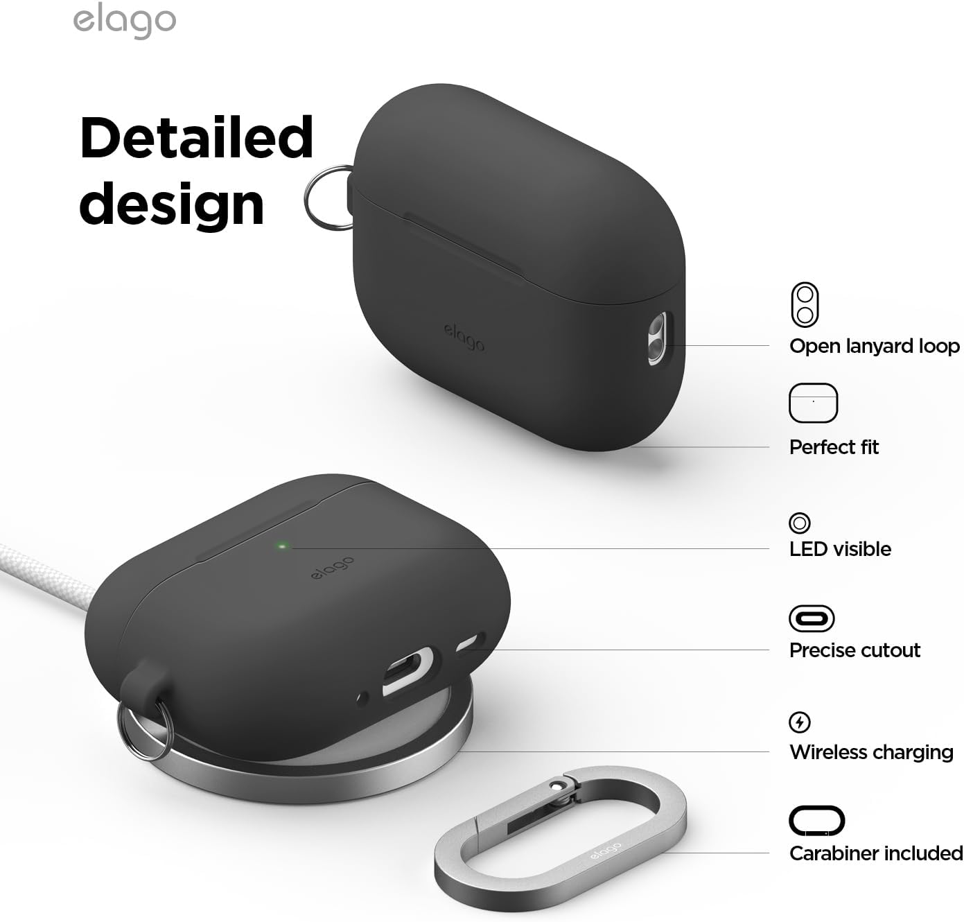 Capa Elago AirPods Pro 3 Hang Case Preto