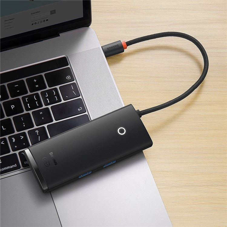 Hub 6em1 Usb-C para 2x Usb 3.0 + Usb-C PD + Hdmi + SD/TF