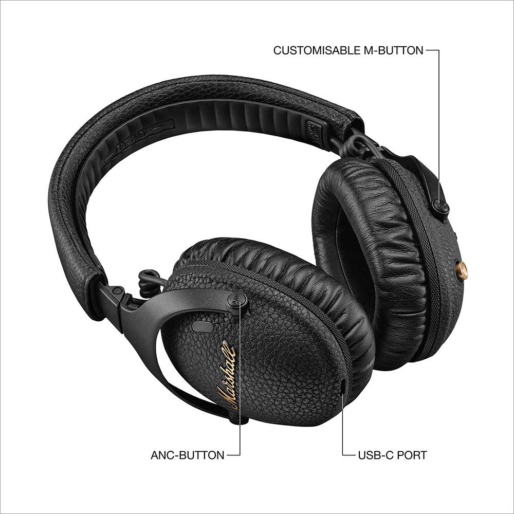 Headphones Marshall Monitor III A.N.C Bluetooth Pretos