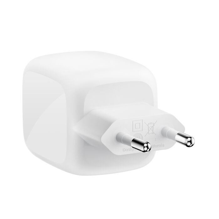 Adaptador de corrente Belkin 67w Dual USB-C PPS, Branco