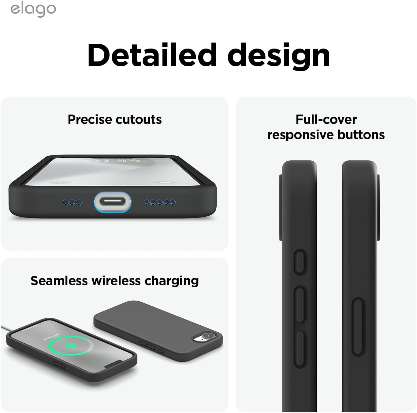 Capa Elago Magnetic Silicone iPhone 16e/17e Black