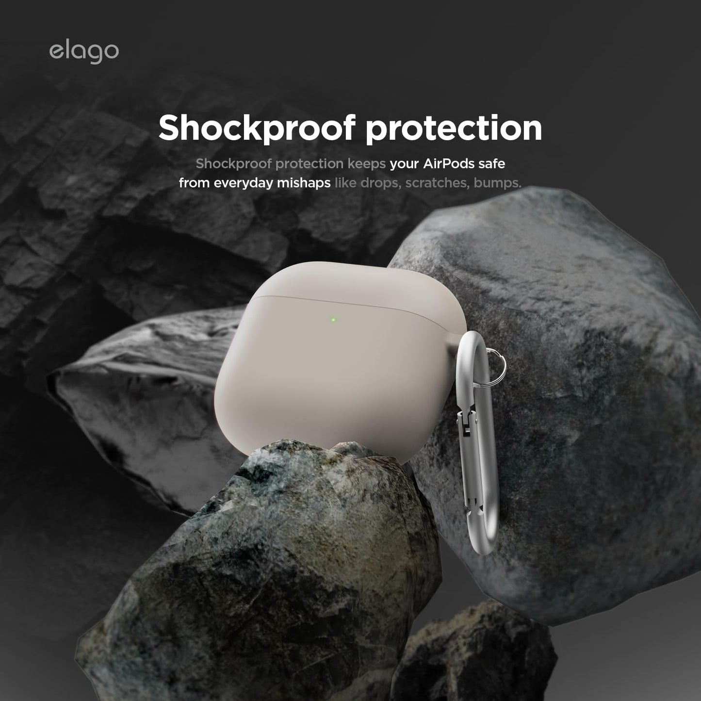 Elago Liquid Hybrid Case for AirPods 4 (Stone)