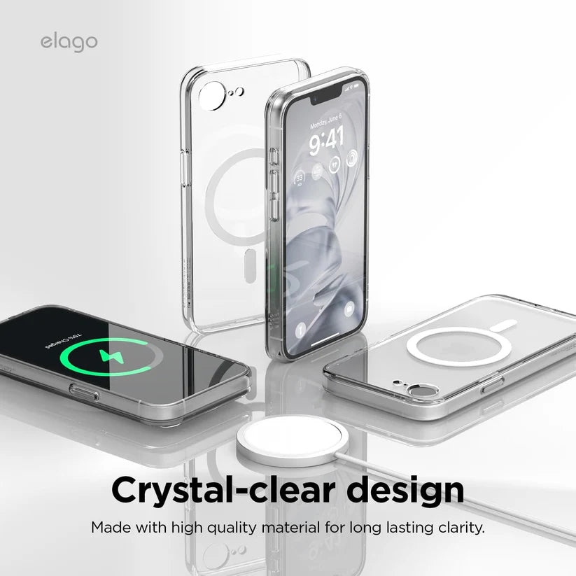 Elago Magnetic Silicone Case iPhone 16e (CLEAR)