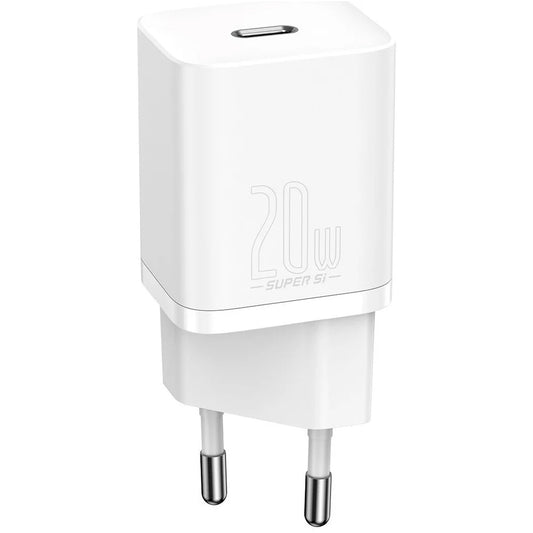Carregador Baseus Super Si Quick Charger c/ Cabo Type-C Para Lightning 1mt Branco