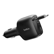 Carregador de isqueiro Belkin 75W Car Charger c/ Cabo USB-c Retratil