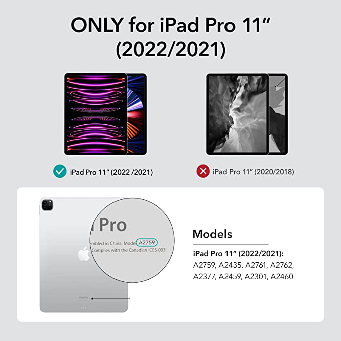 Capa ESR Rebound Pencil iPad Pro 11 2021/2022 Preto
