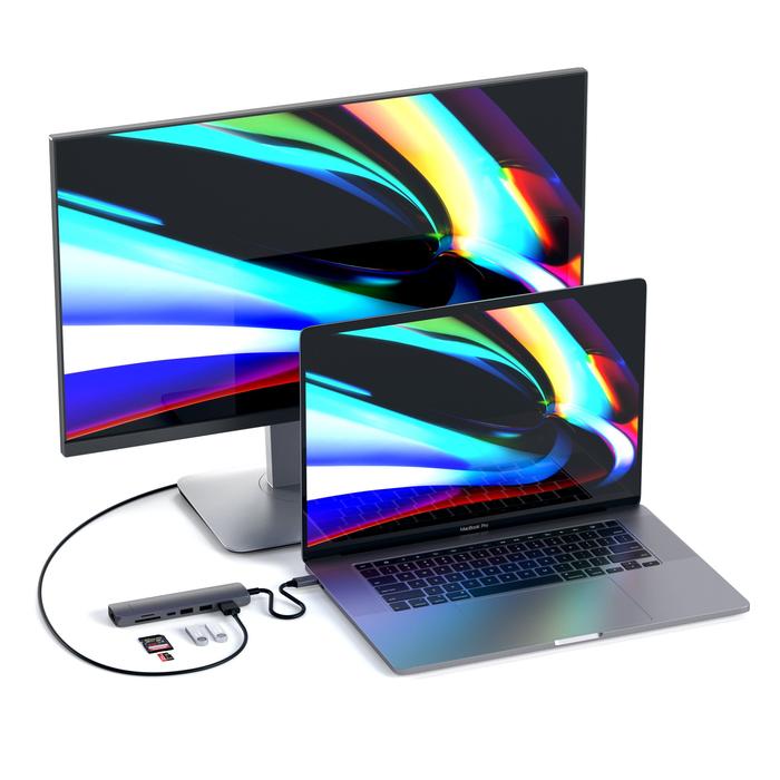 Adaptador Multiportas Usb-C Slim C/ Ethernet (Cinzento Sideral)