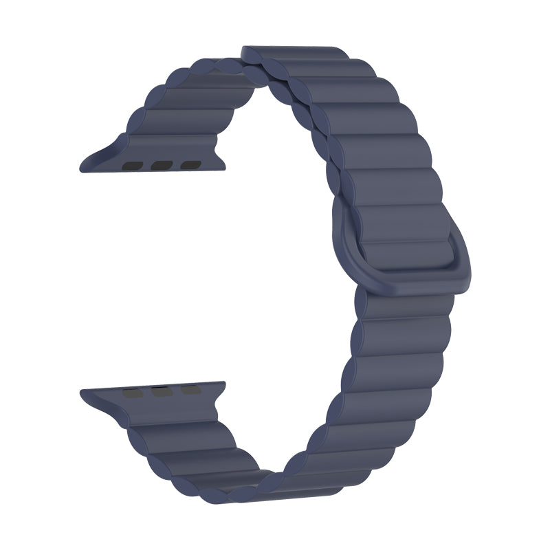Bracelete Silicone Inmove Apple Watch Magnetic 44/45/46/49mm Azul Midnight
