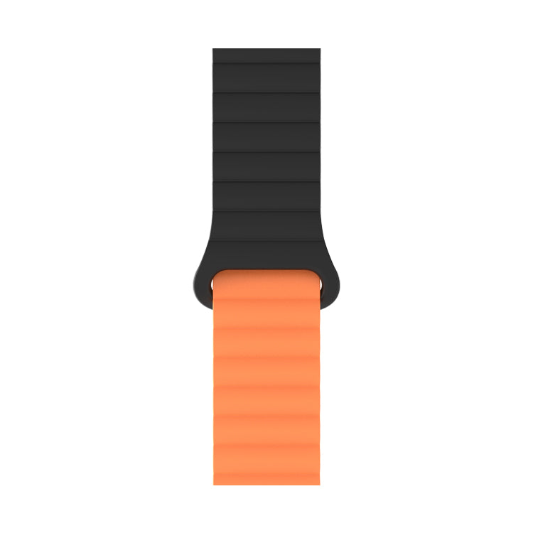 Bracelete Silicone Inmove Apple Watch Magnetic 38/40/41/42mm Preto/Laranja
