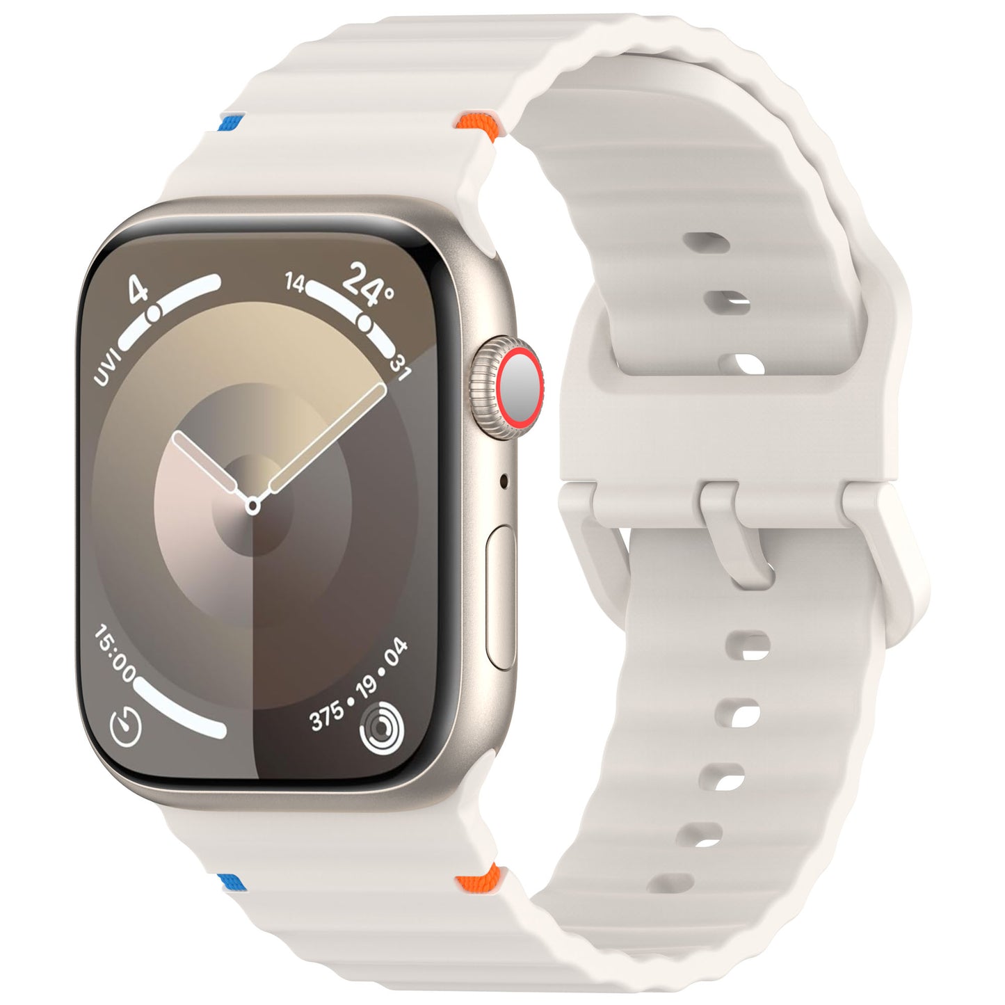 Bracelete Inmove Apple Watch Silicone Band 38/40/41/42mm Starlight