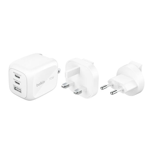 Carregador Belkin 70 w 2C1A + pontas tomada UK, EU, US