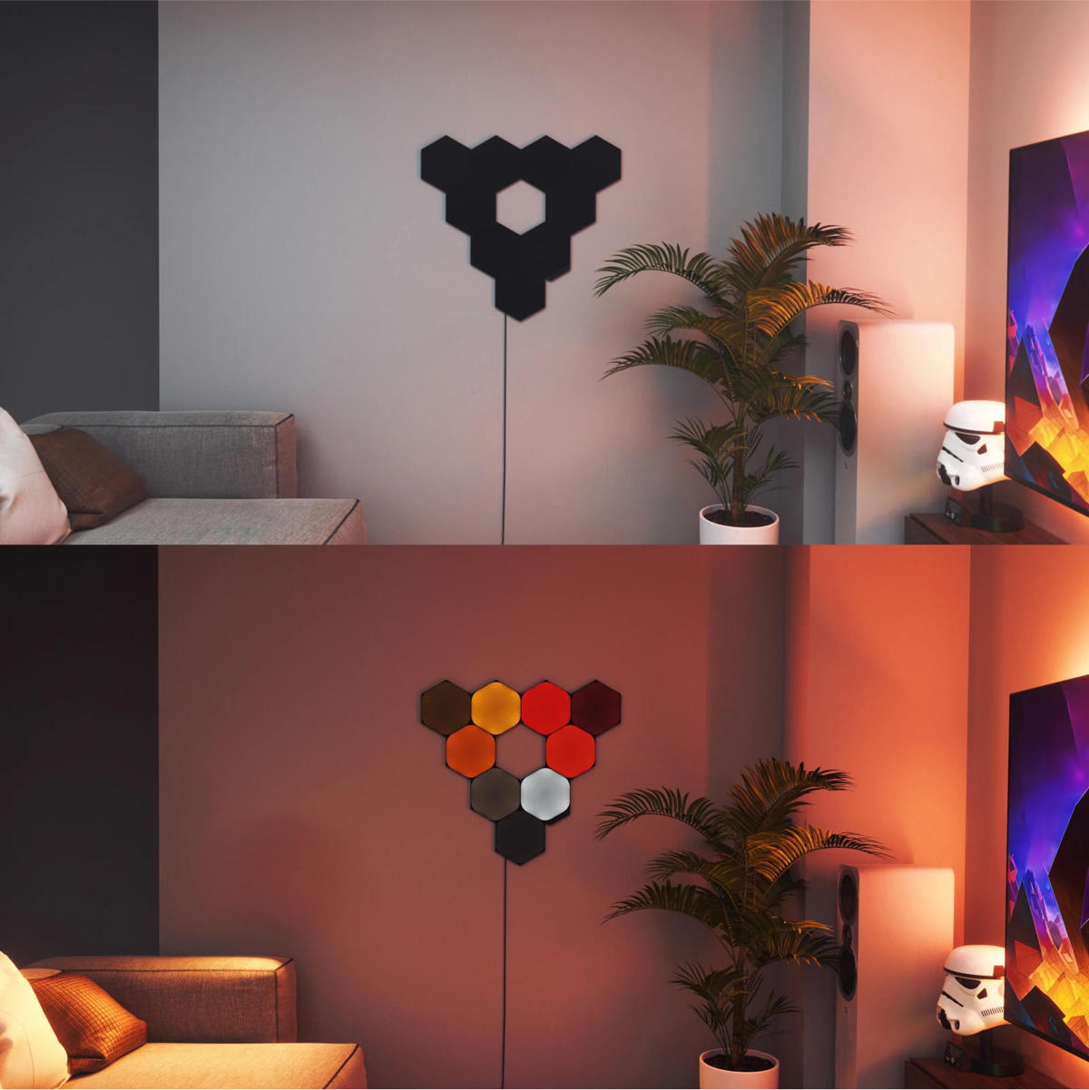 Shapes Hexagons Kit Preto (Starter+9 Panels)