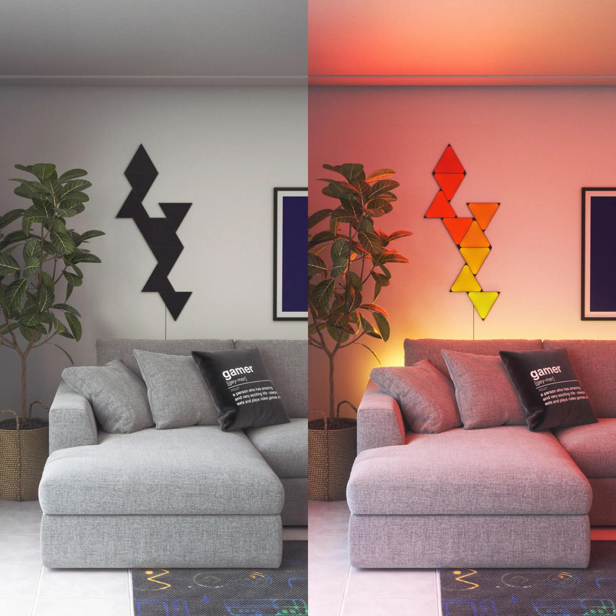 Shapes Triangles Kit Preto (Starter+9 Panels)