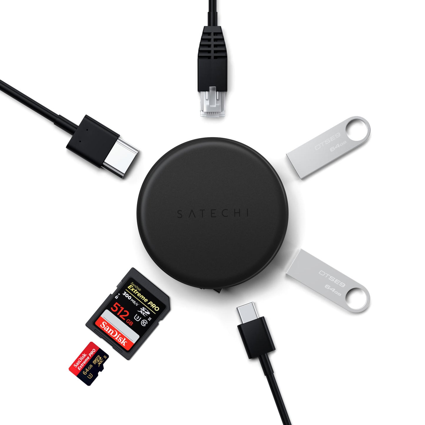 Hub USB-C Satechi OntheGo 7in1 Multiport Adapter