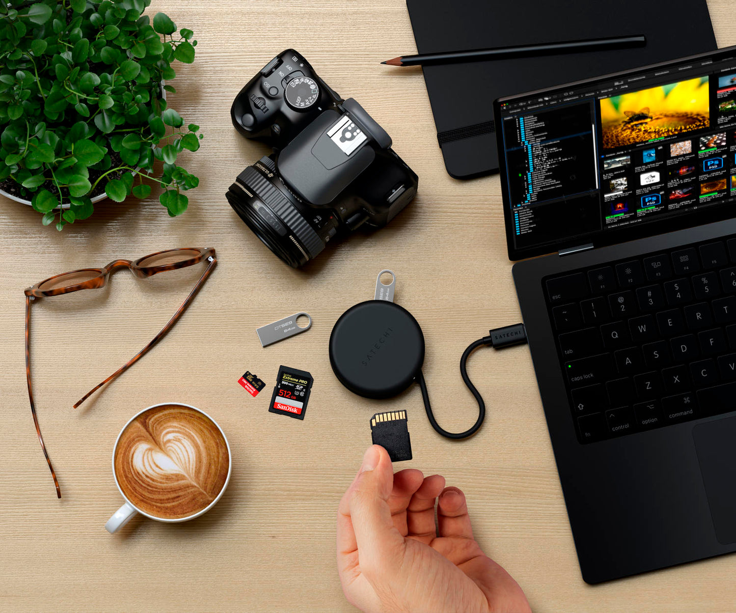 Hub USB-C Satechi OntheGo 7in1 Multiport Adapter