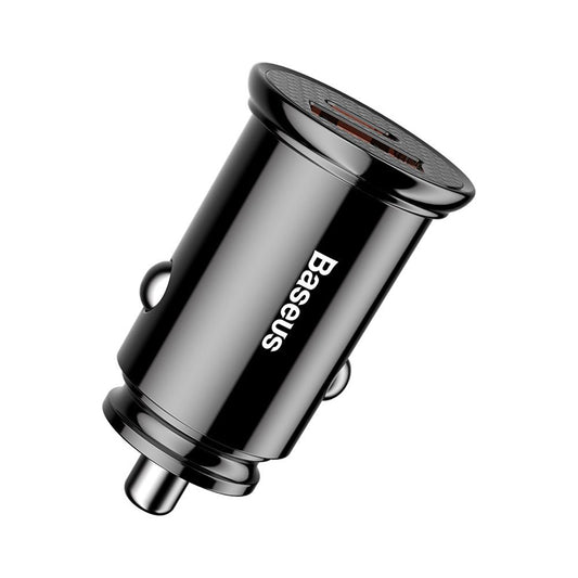 Carregador Baseus Circular Plastic A+C 30W Pps Car Charger Preto