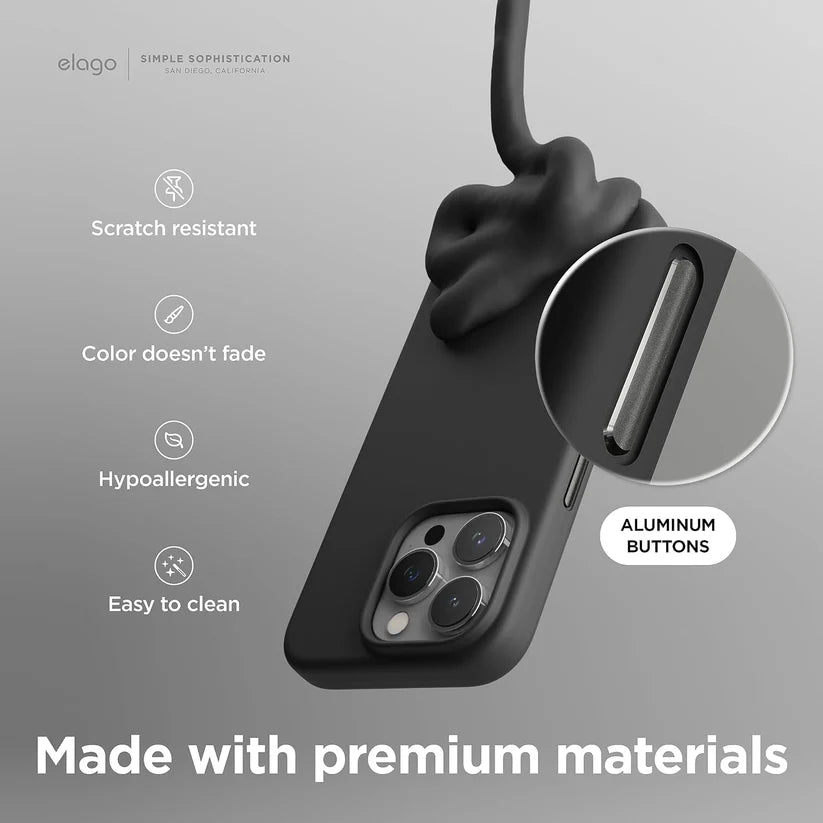 Elago Magnetic Silicone Case iPhone 16e Black