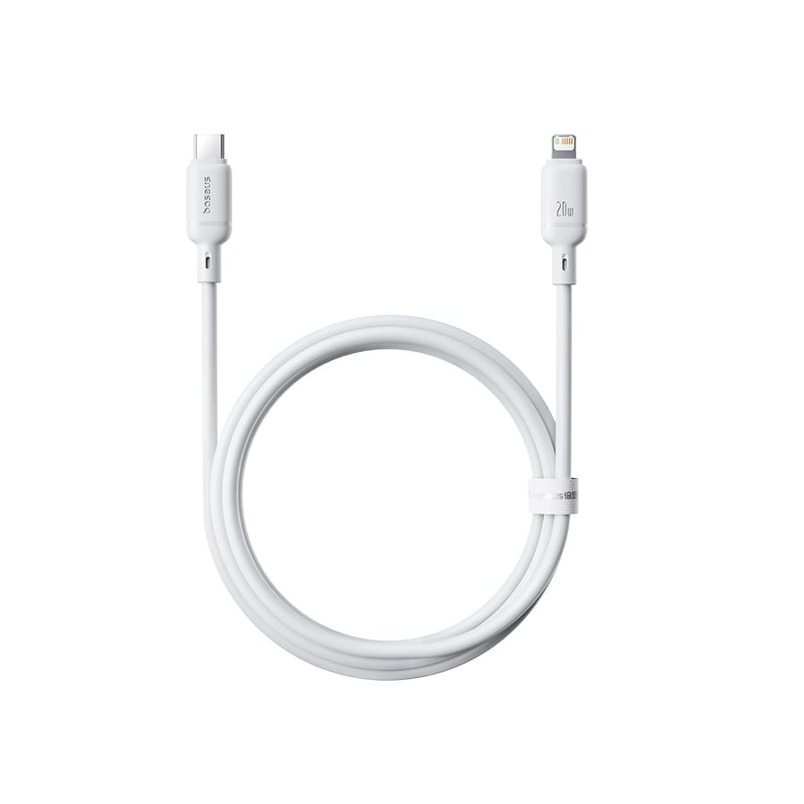 Baseus Cabo Silky Series Fast Charging Cable Type-C To Ip 20W 2M Moon White