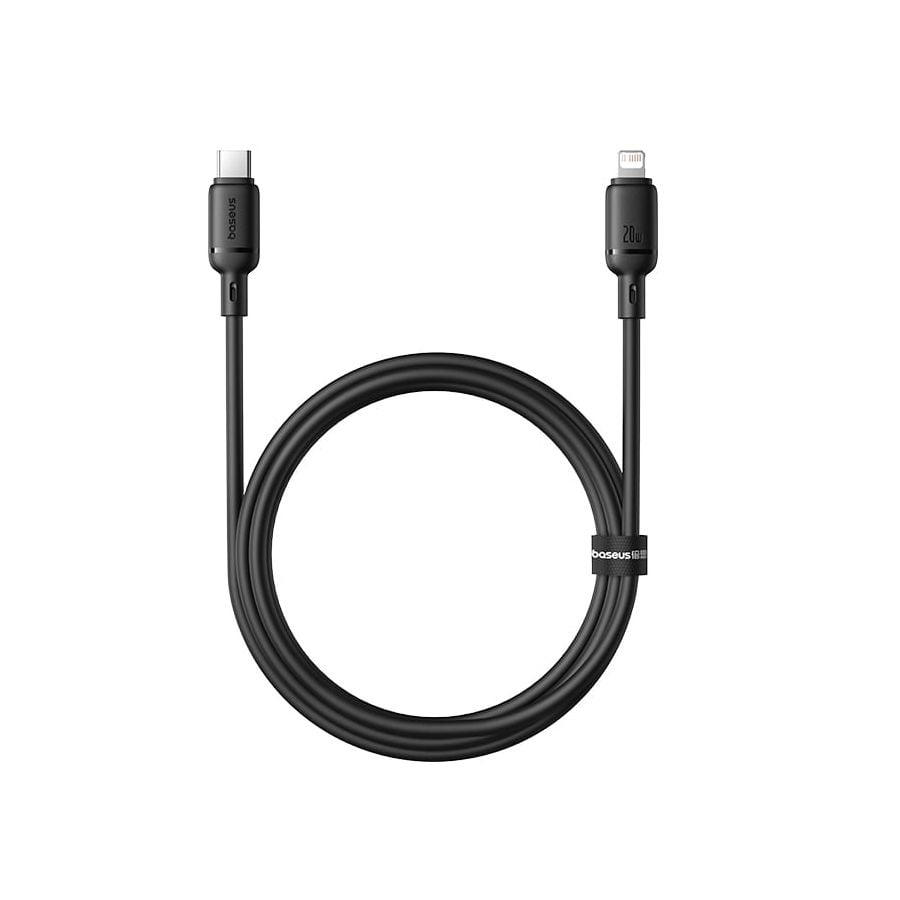 Baseus Cabo Silky Series Fast Charging Cable Type-C To Ip 20W 1M Cluster Black