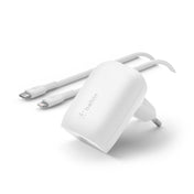 Belkin 30W Usb-C Pd Pps Wall Charger, White W/1M Pvc C-Ltg Cabo