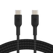 Cabo Belkin USB-C to USB-C 2.0 , Braided, 1M, Preto