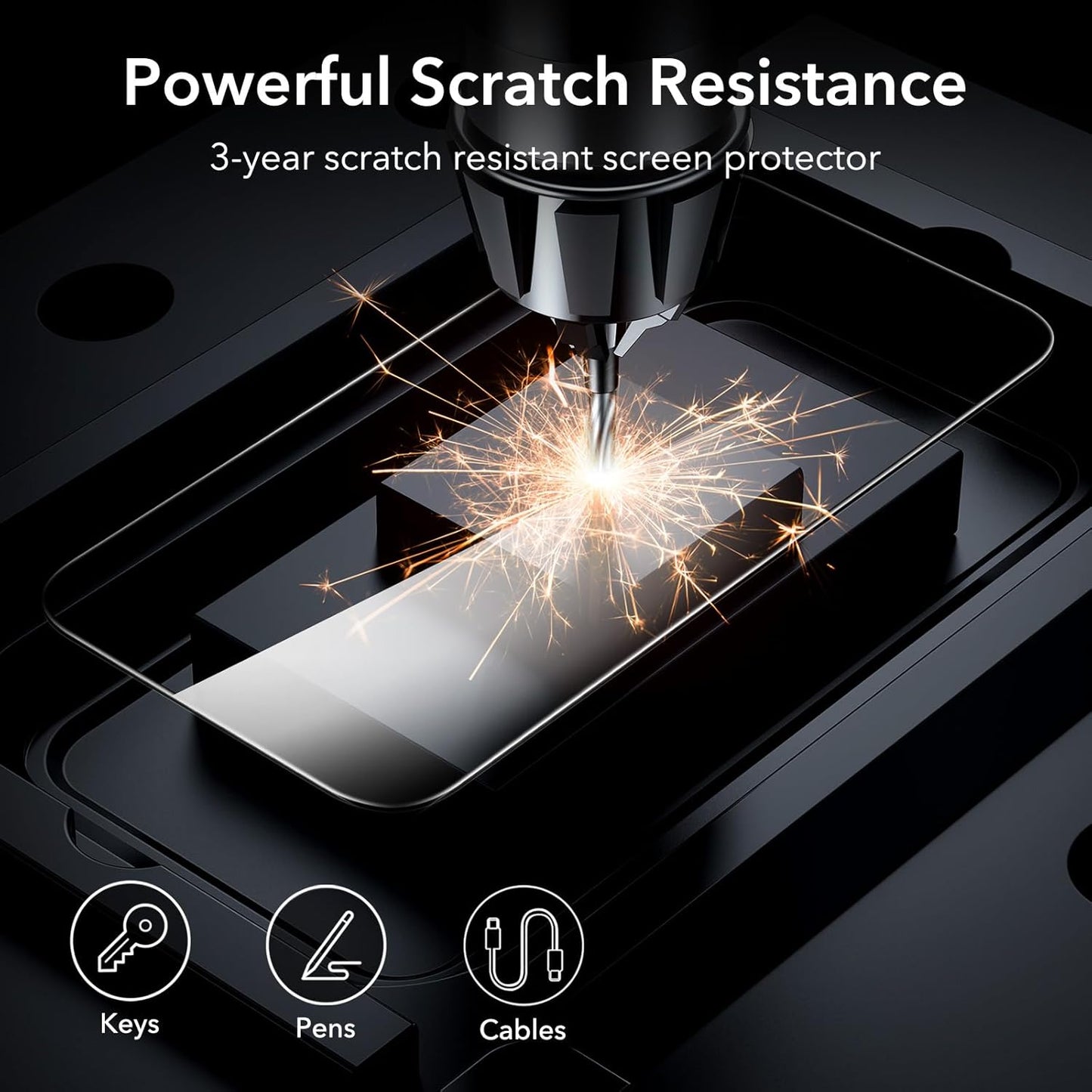 Pack Peliculas ESR c/ 3 protetores de ecrã para iPhone 15 Pro Max