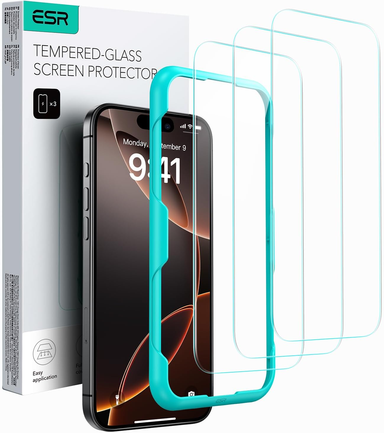 Pack Peliculas ESR c/ 3 protetores de ecrã para iPhone 16 Pro Max