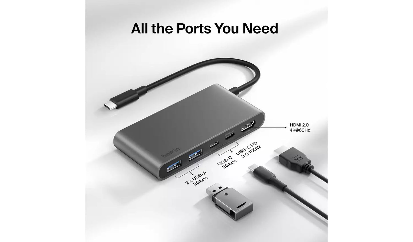 Hub Belkin USB 3.0 Belkin 4 portas + HDMI