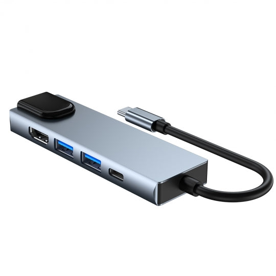 Adaptador Tech-Protect V3-HUB 5 Em 1 Cinza