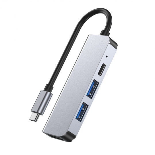 Adaptador Tech-Protect V2-HUB 4 Em 1 Cinza