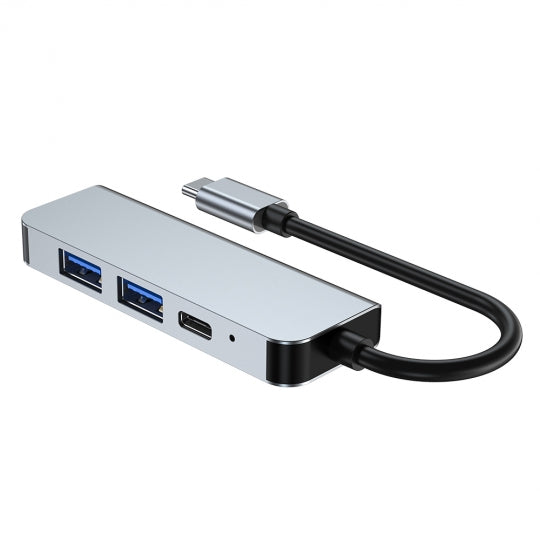 Adaptador Tech-Protect V2-HUB 4 Em 1 Cinza