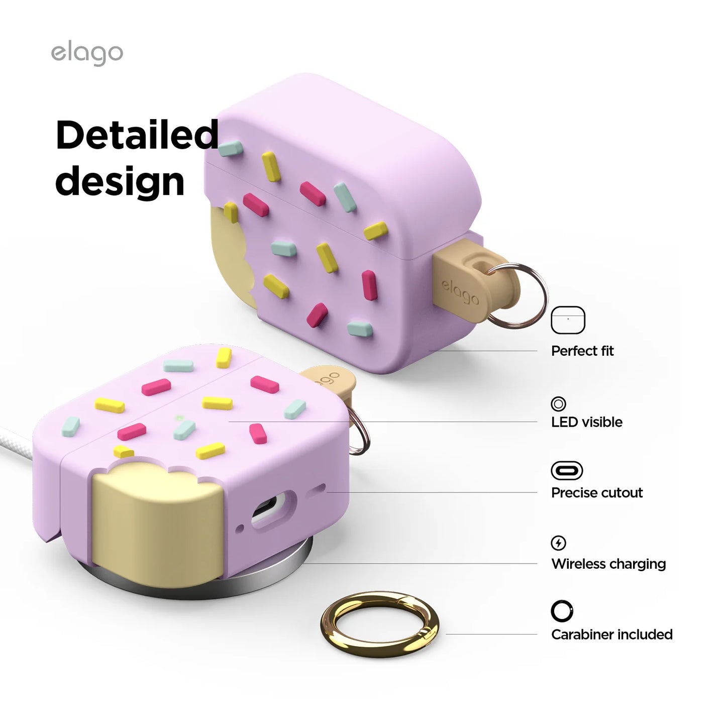 Capa Elago AirPods Pro 3 Ice Cream Rosa