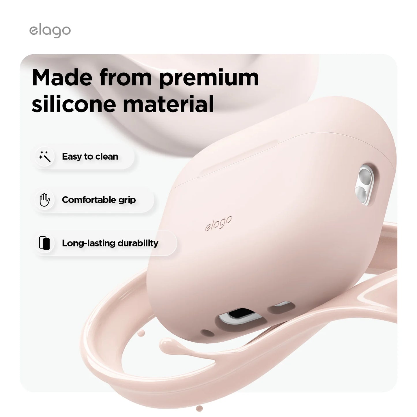 Capa Elago AirPods Pro 3 Hang Case Sand Rosa