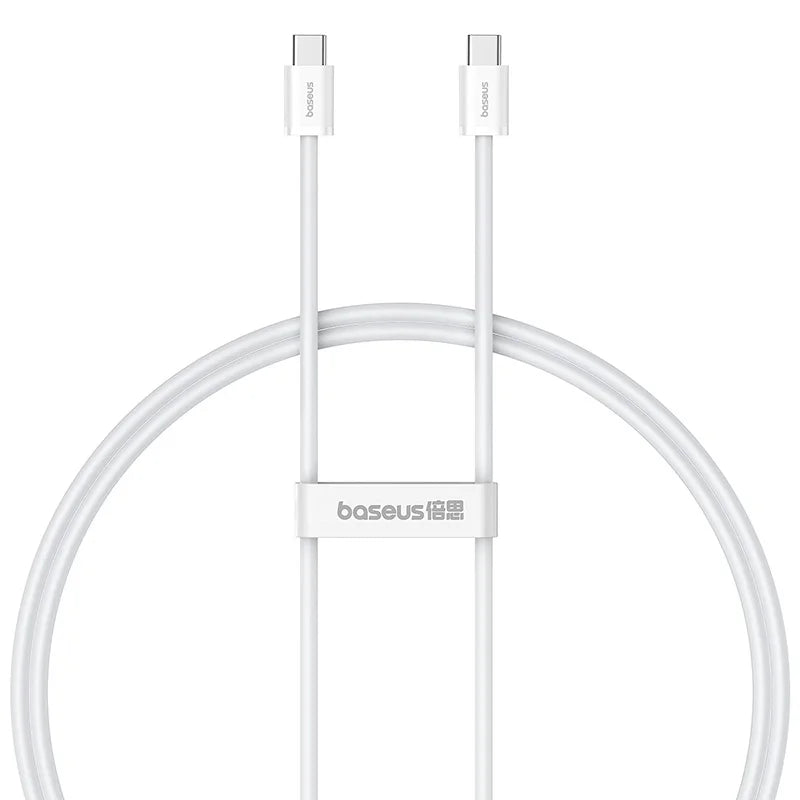 Cabo Carregamento Rápido Baseus 1m 30W Type-C to Type-C Superior Series 2 Data Branco