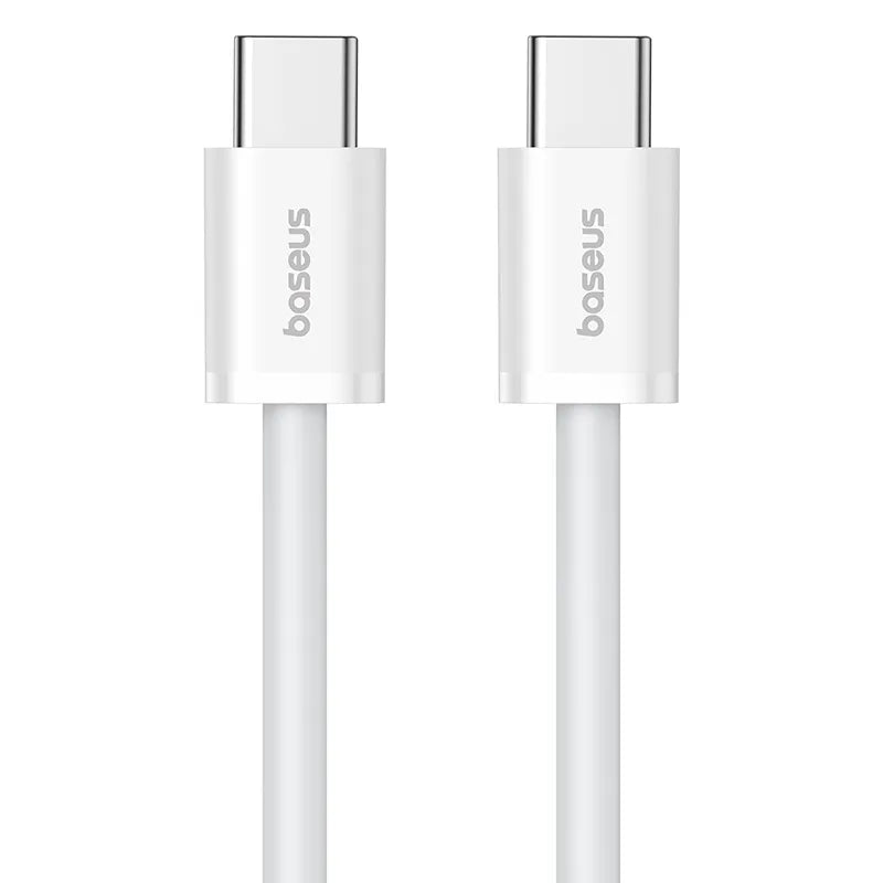 Cabo Carregamento Rápido Baseus 1m 30W Type-C to Type-C Superior Series 2 Data Branco