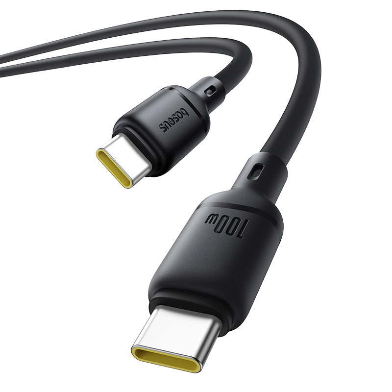 Baseus Cabo Silky Series Fast Charging Cable Type-C To Type-C 100W 1M Cluster Black